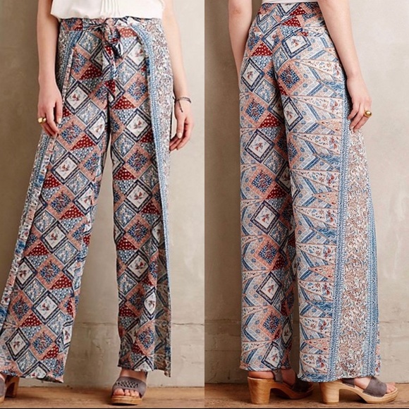 Anthropologie Elevenses Seaflower Wide-Length Pant - Picture 5 of 7